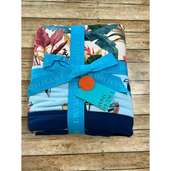 NWT Posh Peanut Tropicana Luxe Patoo Bamboo Blanket 60x60 - Picture 2 of 7